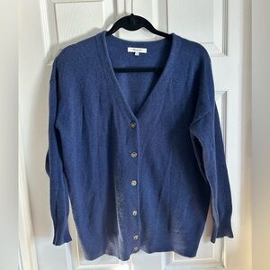 Madewell Women’s Navy Blue Button-Up Cardigan size Small merino wool